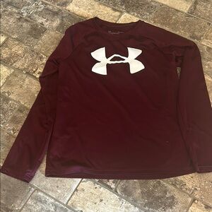 Under Armour Boy’s Maroon Long Sleeve Shirt